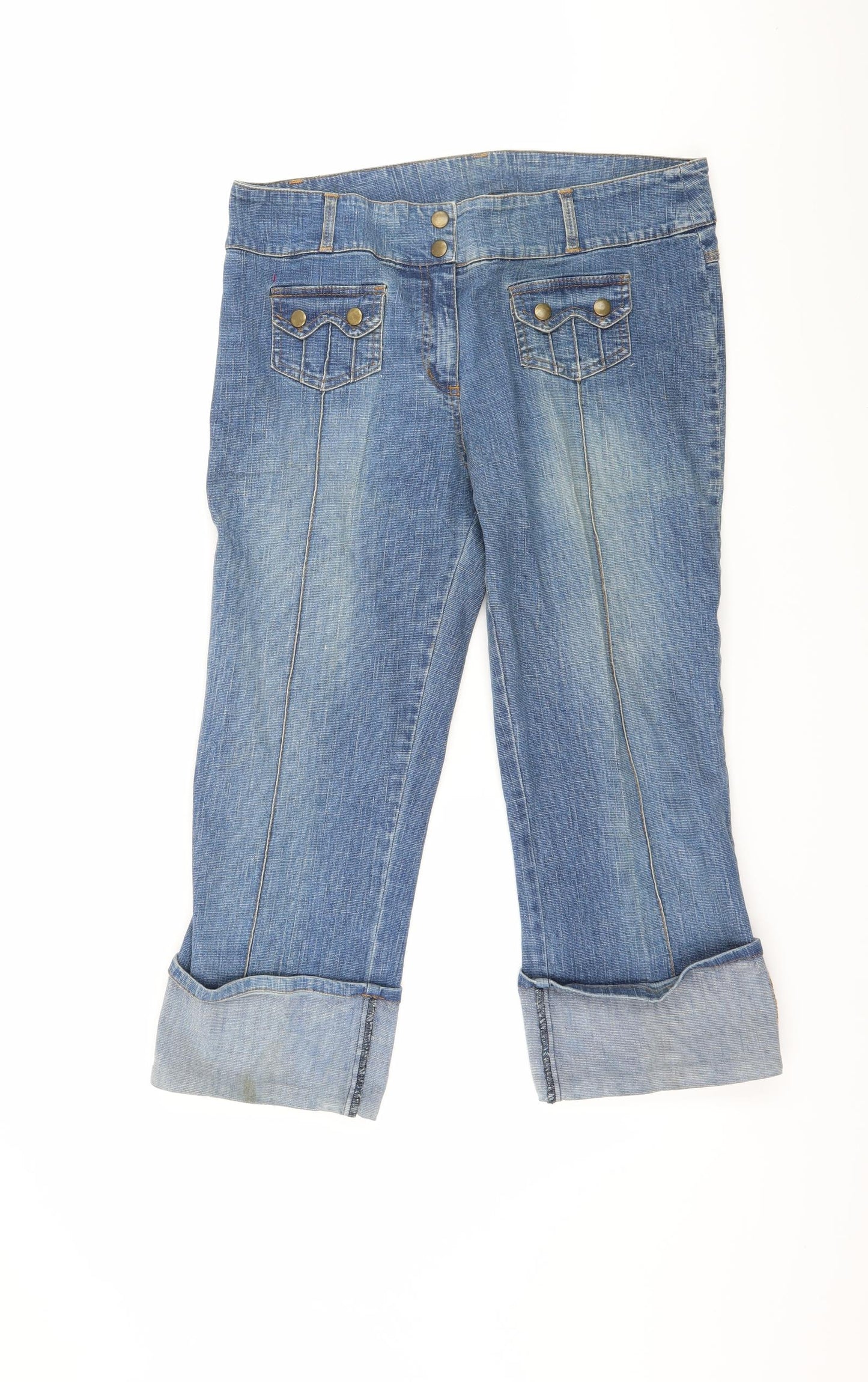 Dorothy Perkins Womens Blue  Denim Straight Jeans Size 14 L22 in