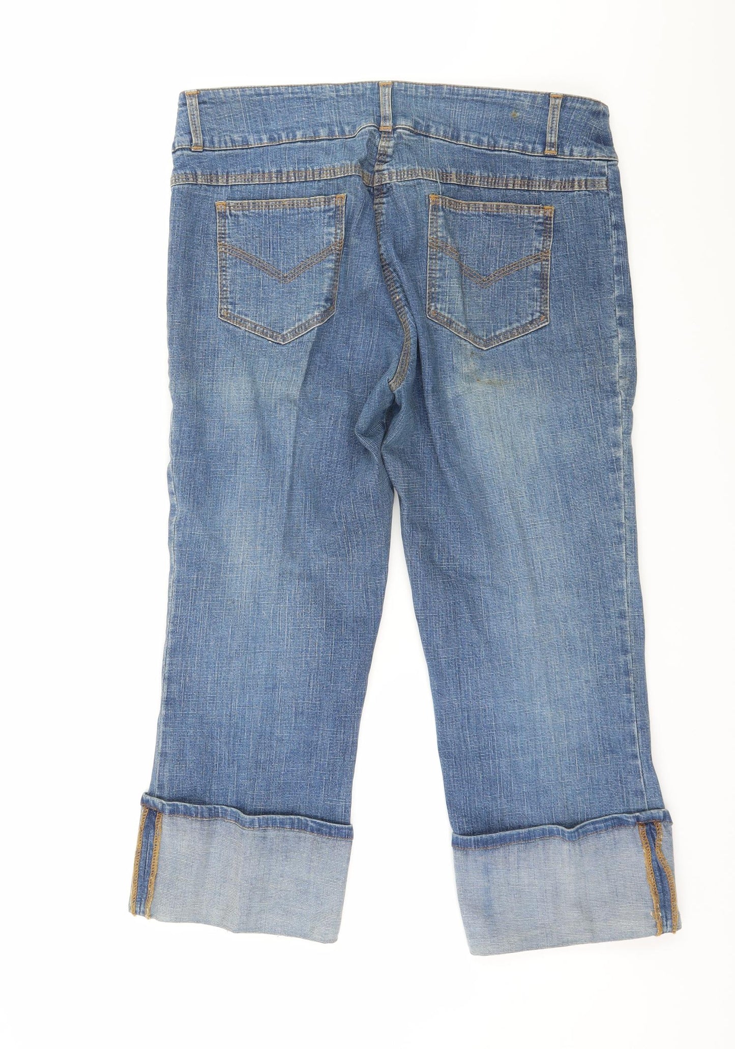 Dorothy Perkins Womens Blue  Denim Straight Jeans Size 14 L22 in