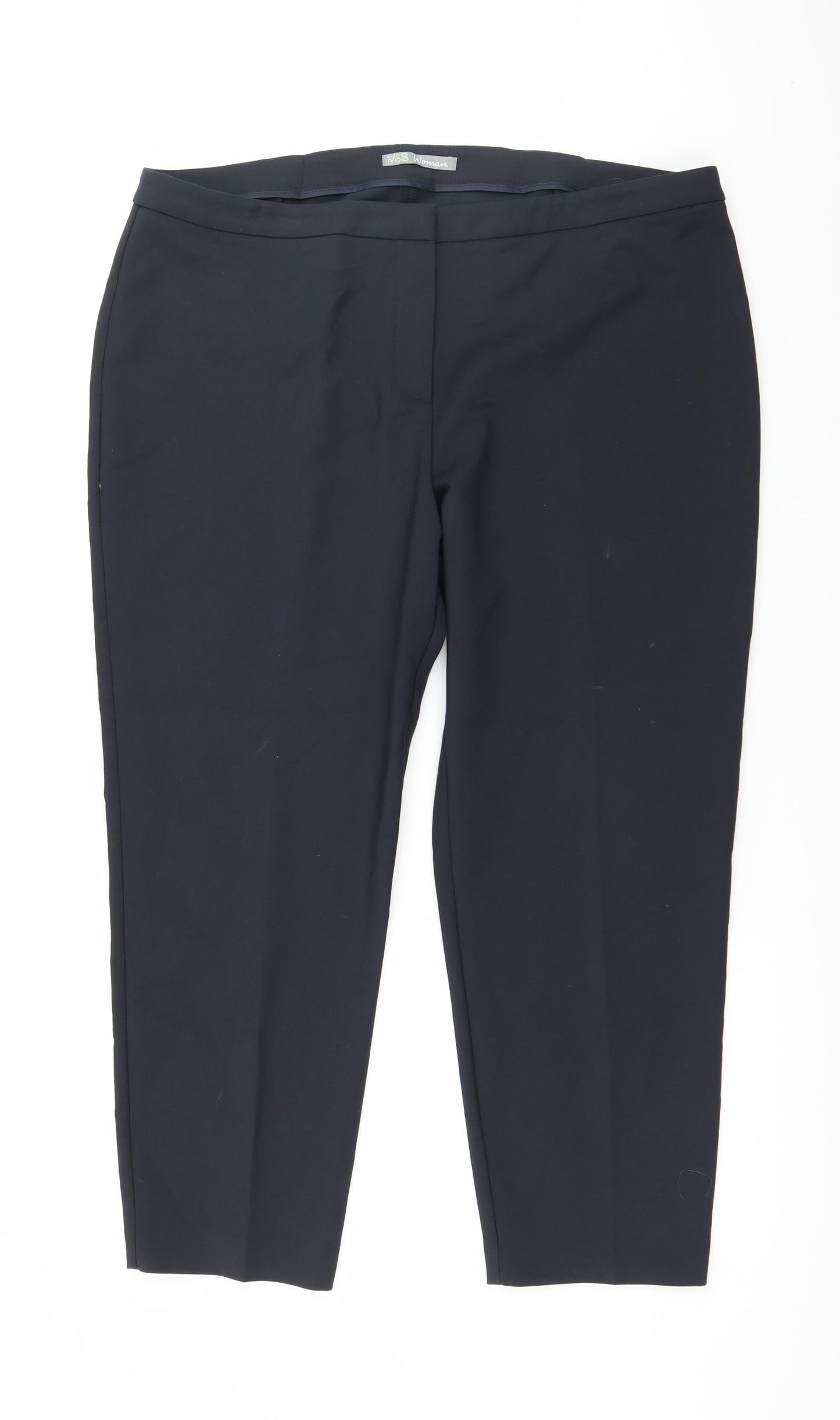 Marks and Spencer Womens Blue   Trousers  Size 18 L25 in