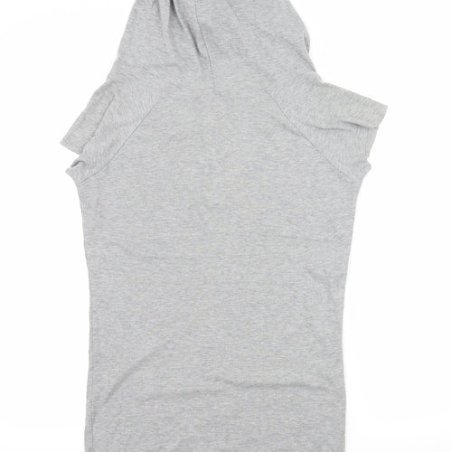 Topshop Womens Grey  Jersey Pullover Hoodie Size 10  - New York