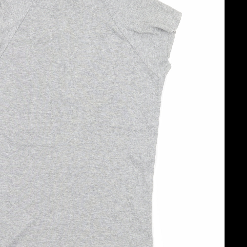 Topshop Womens Grey  Jersey Pullover Hoodie Size 10  - New York