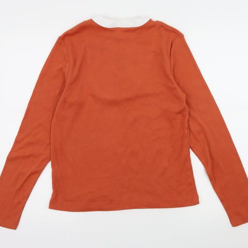 Casual Club Womens Orange  Knit Pullover Jumper Size 14