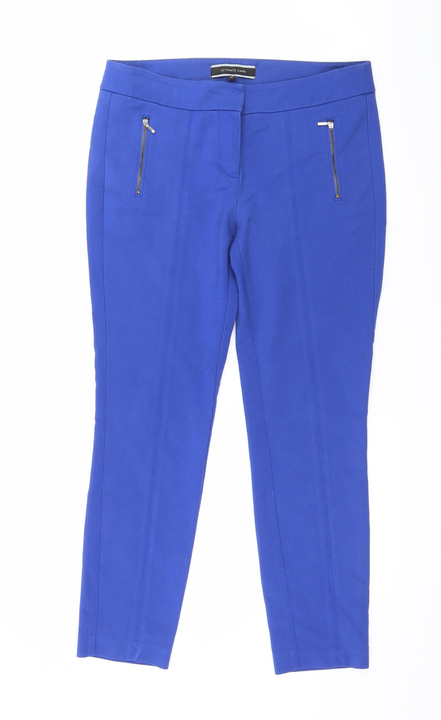 NEXT Womens Blue   Capri Trousers Size 8 L26 in
