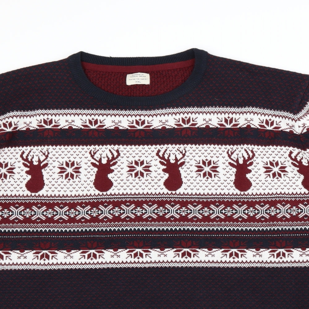 Matalan Womens Red   Pullover Jumper Size 2XL  - Christmas  Jumper