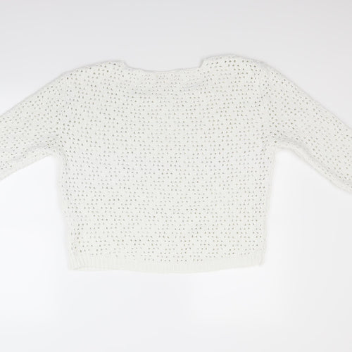 NEXT Womens White   Henley Jumper Size 14