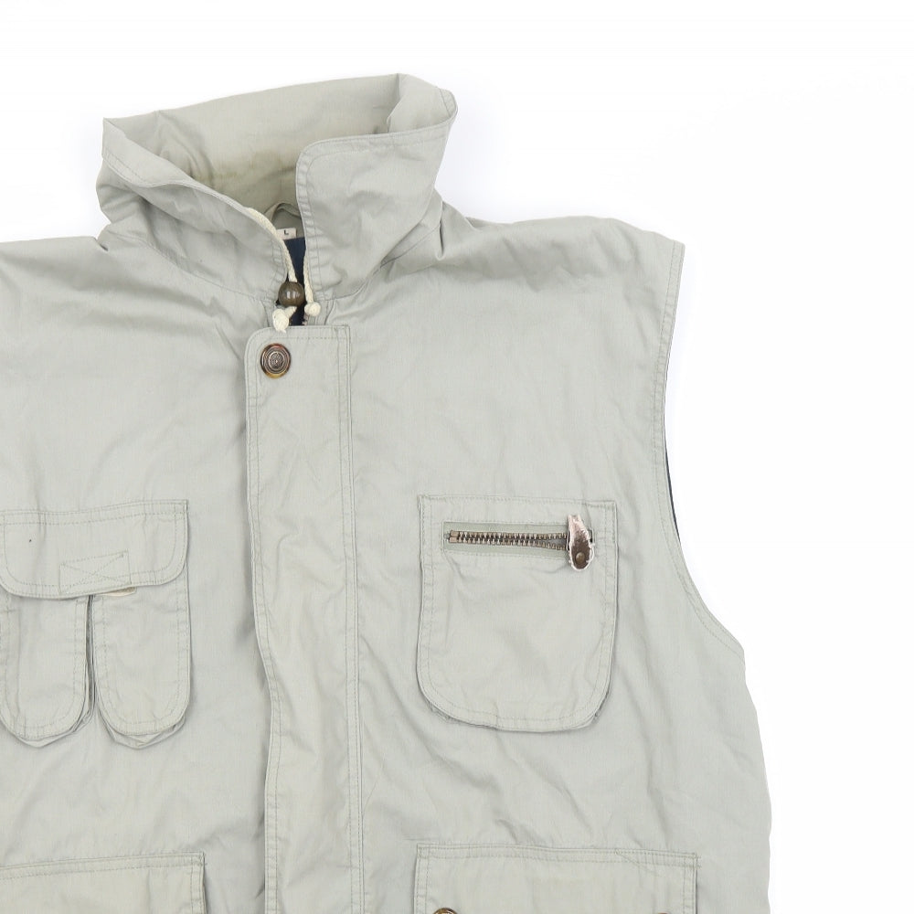 Antartex Mens Beige   Gilet Coat Size L