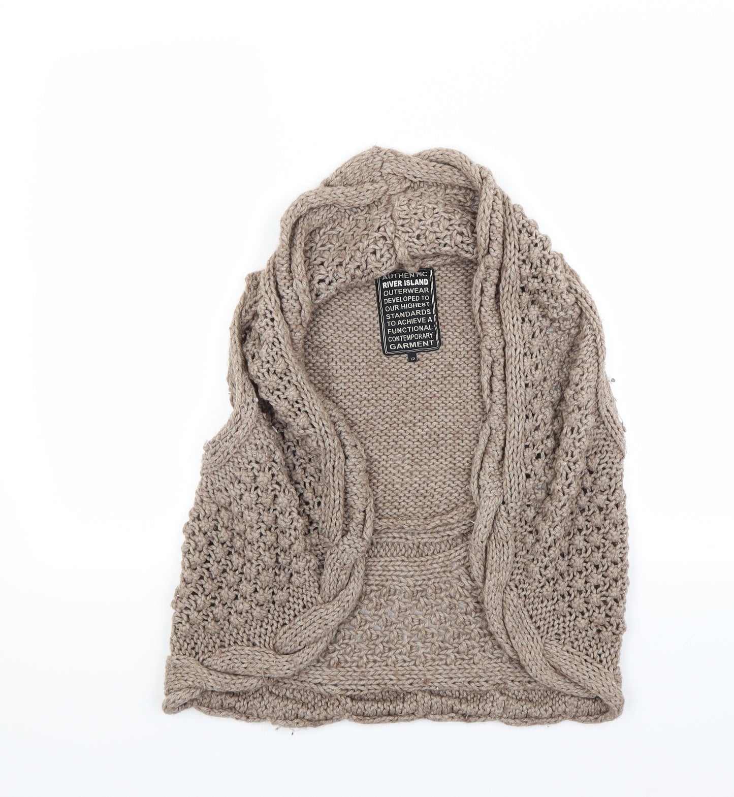 River Island Womens Beige   Cardigan Jumper Size 12