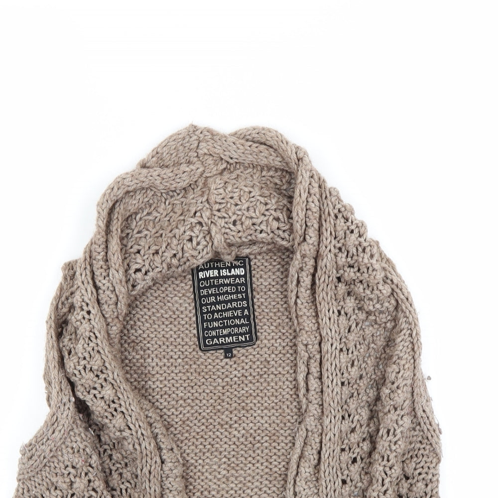 River Island Womens Beige   Cardigan Jumper Size 12