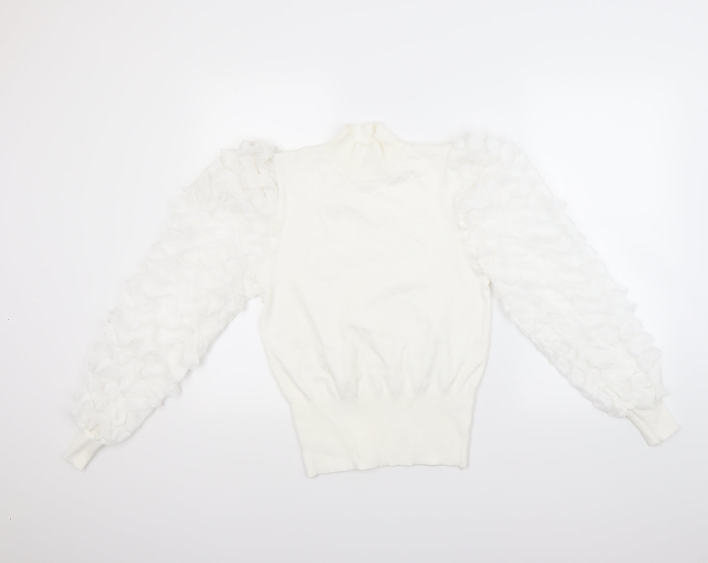 May Womens White   Pullover Jumper Size S