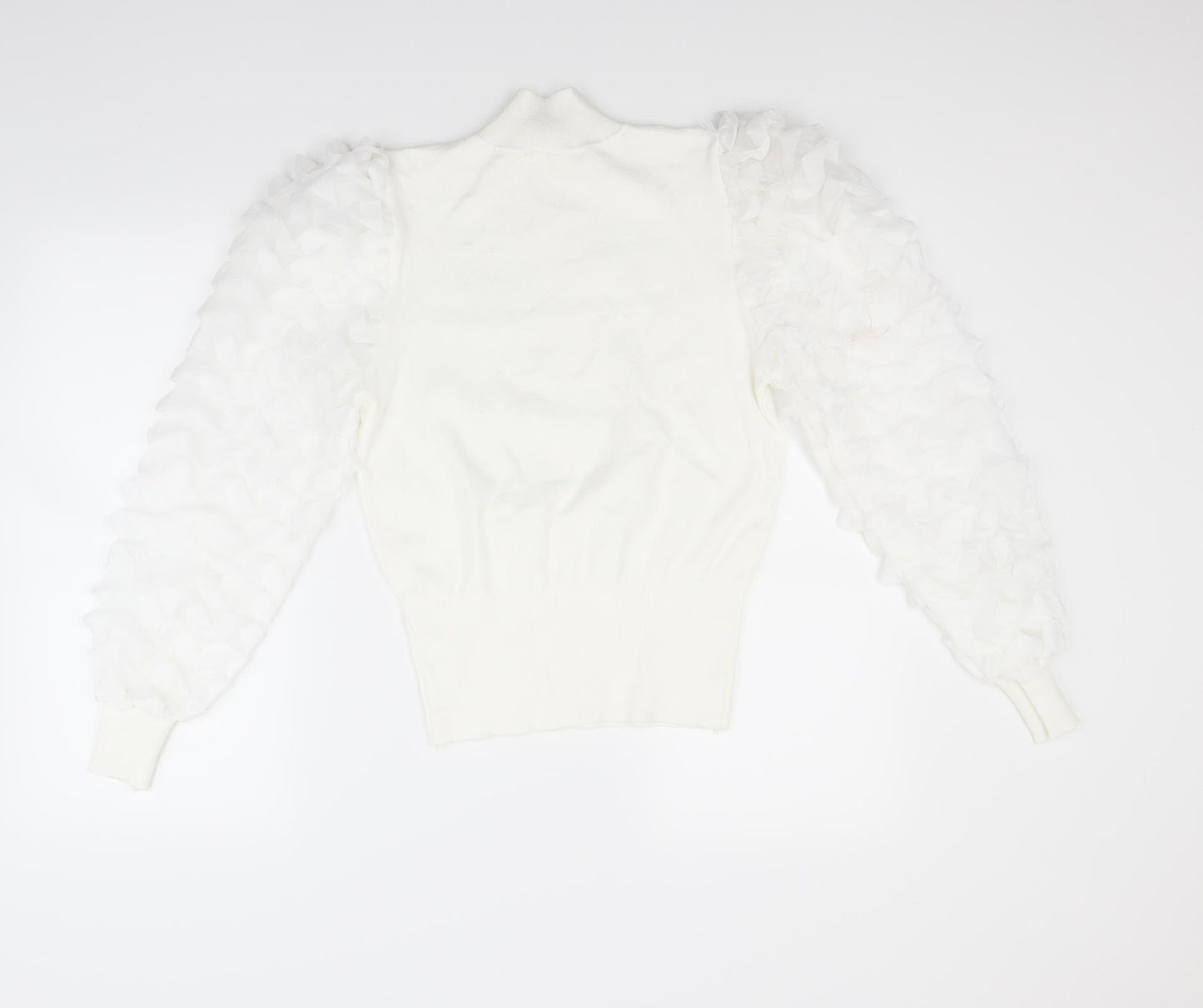 May Womens White   Pullover Jumper Size S