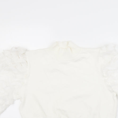 May Womens White   Pullover Jumper Size S