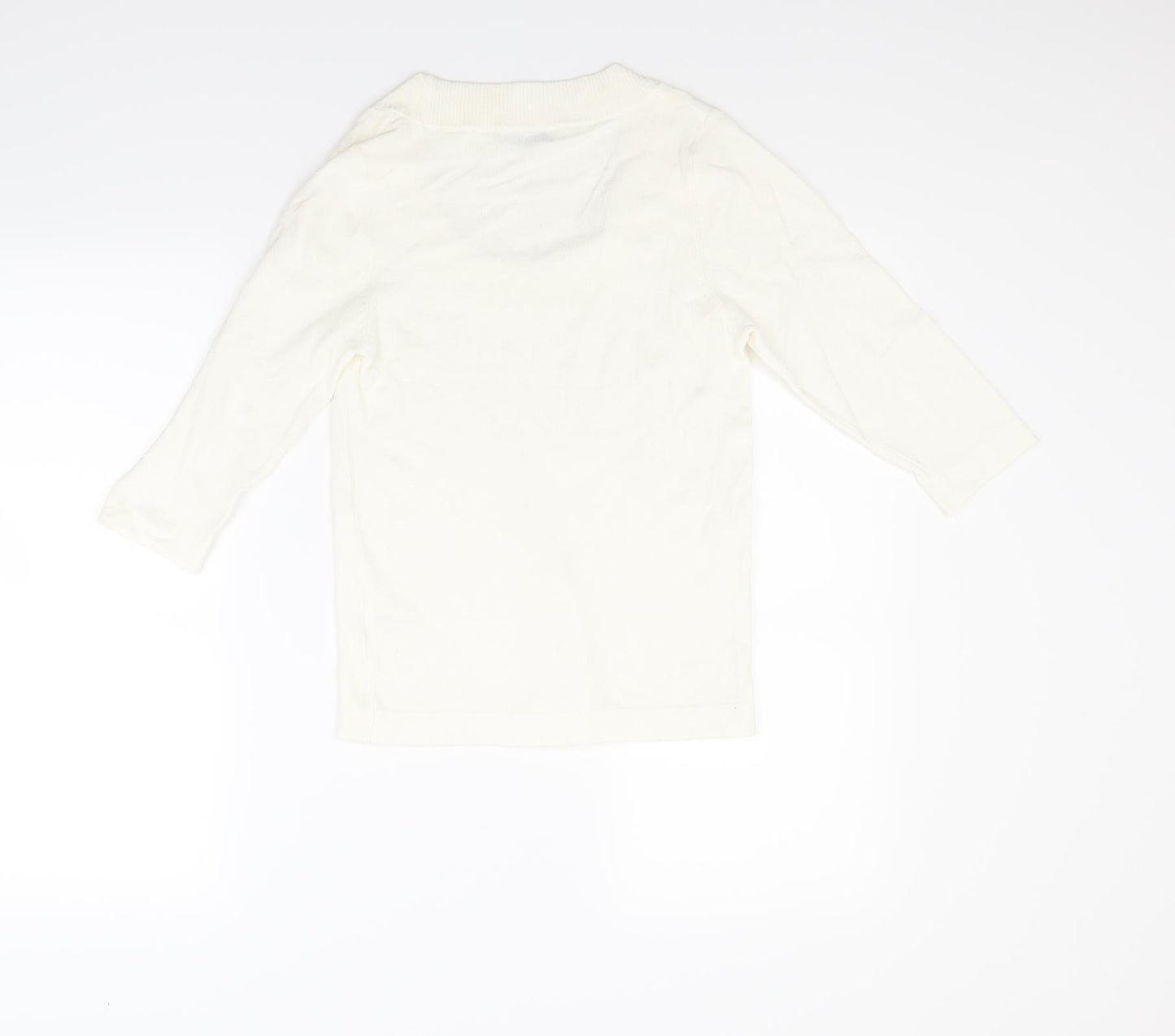 Mk Womens Ivory   Pullover Jumper Size M