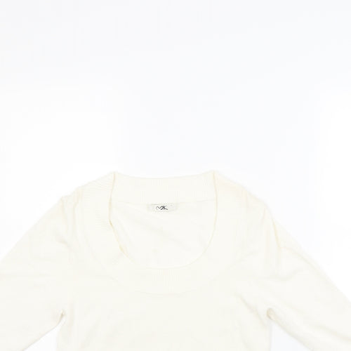 Mk Womens Ivory   Pullover Jumper Size M