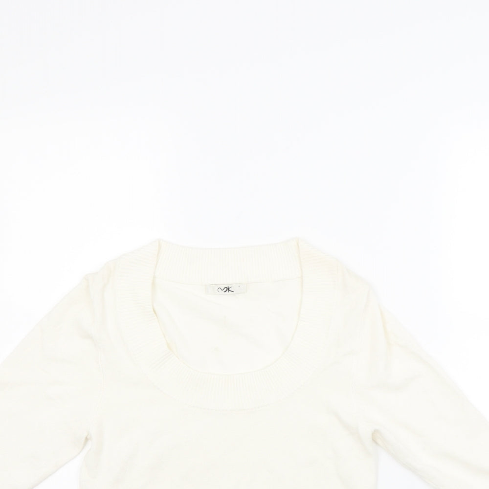 Mk Womens Ivory   Pullover Jumper Size M