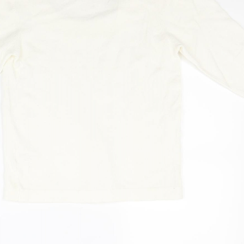 Mk Womens Ivory   Pullover Jumper Size M