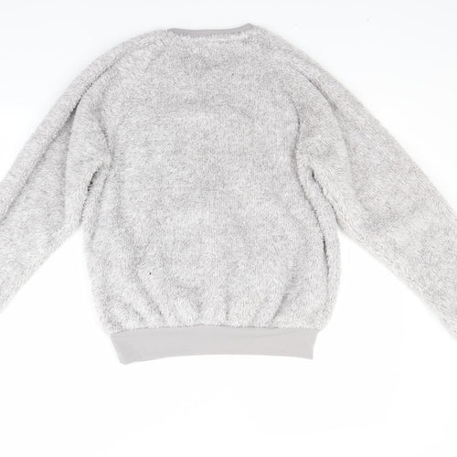 Selena Secrets Womens Grey  Fleece Top Pyjama Top Size 10