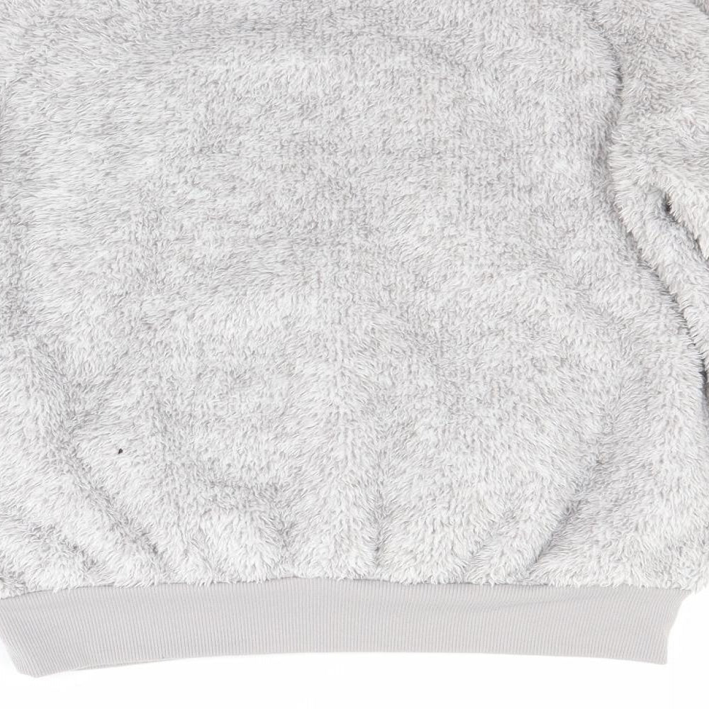 Selena Secrets Womens Grey  Fleece Top Pyjama Top Size 10