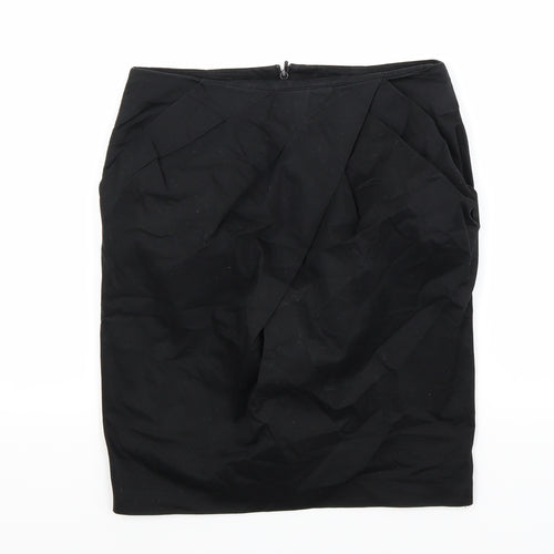 Oasis Womens Black  Canvas Mini Skirt Size 8