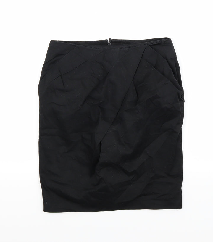Oasis Womens Black Canvas Mini Skirt Size 8