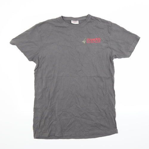 Preworn Mens Grey    T-Shirt Size XL  - The Famous Grouse Scotland