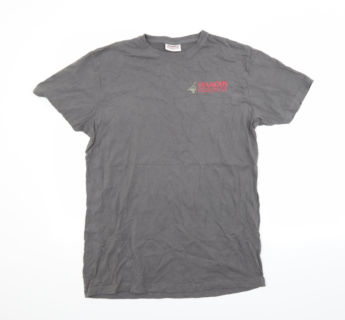 Preworn Mens Grey    T-Shirt Size XL  - The Famous Grouse Scotland