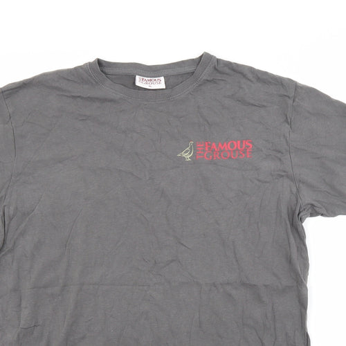 Preworn Mens Grey    T-Shirt Size XL  - The Famous Grouse Scotland
