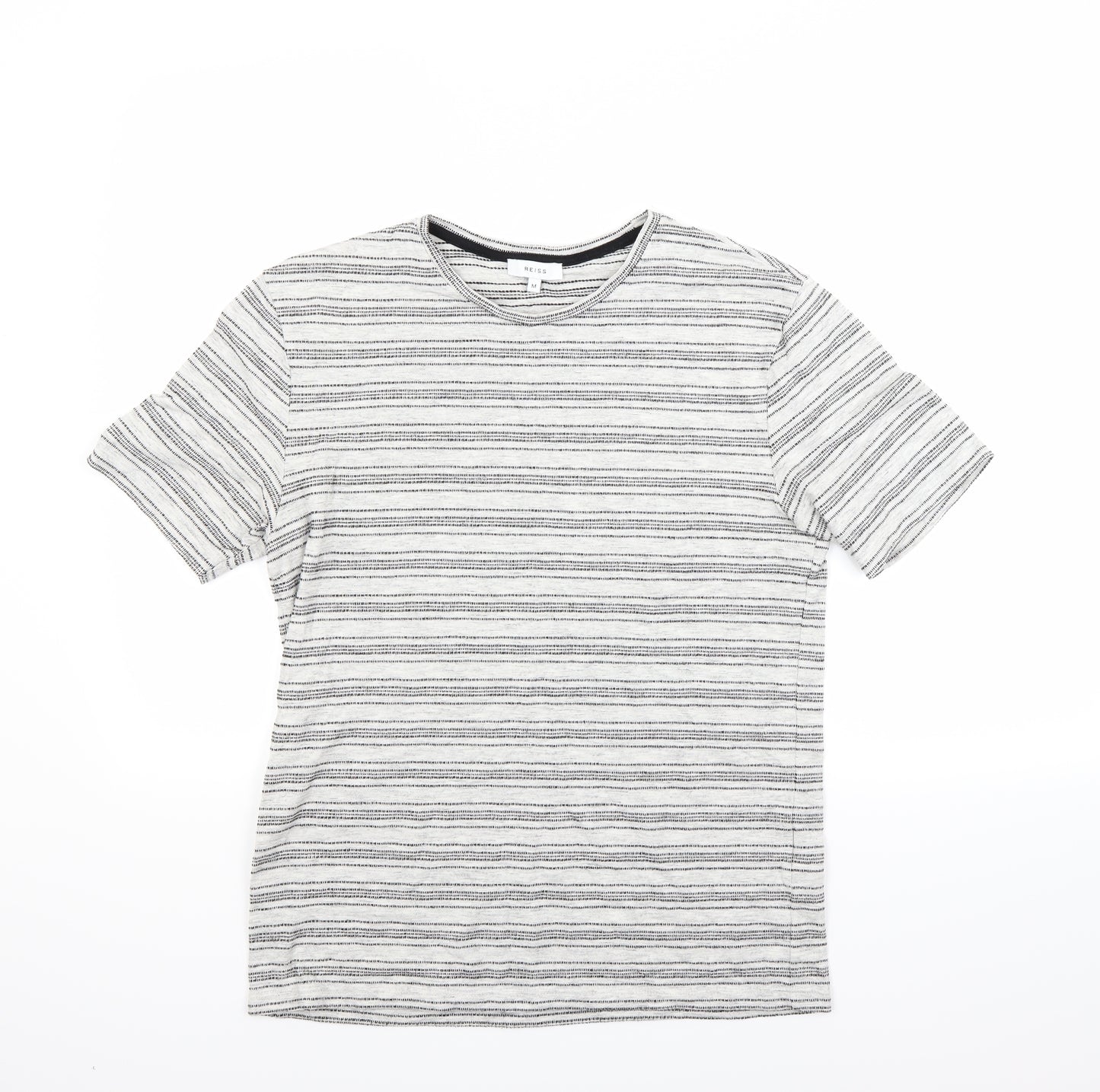 Reiss Mens Grey Striped   T-Shirt Size M