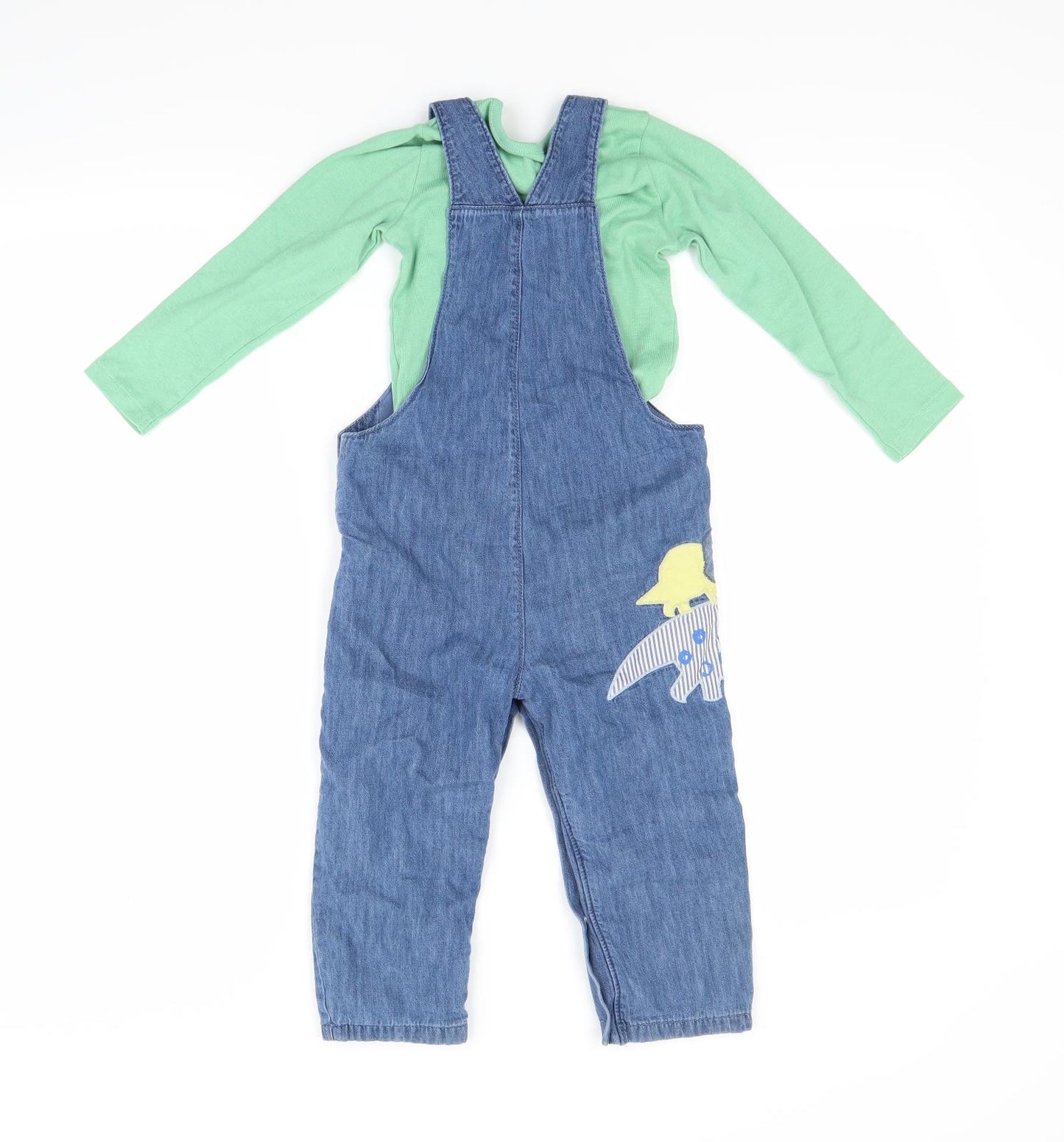 Marks and Spencer Boys Blue  Denim Dungarees Trousers Size 2-3 Years