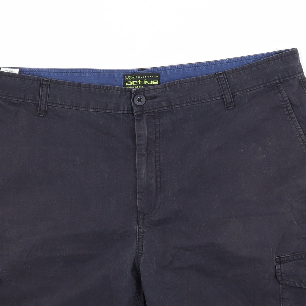 Marks and Spencer Mens Blue   Chino Trousers Size 36