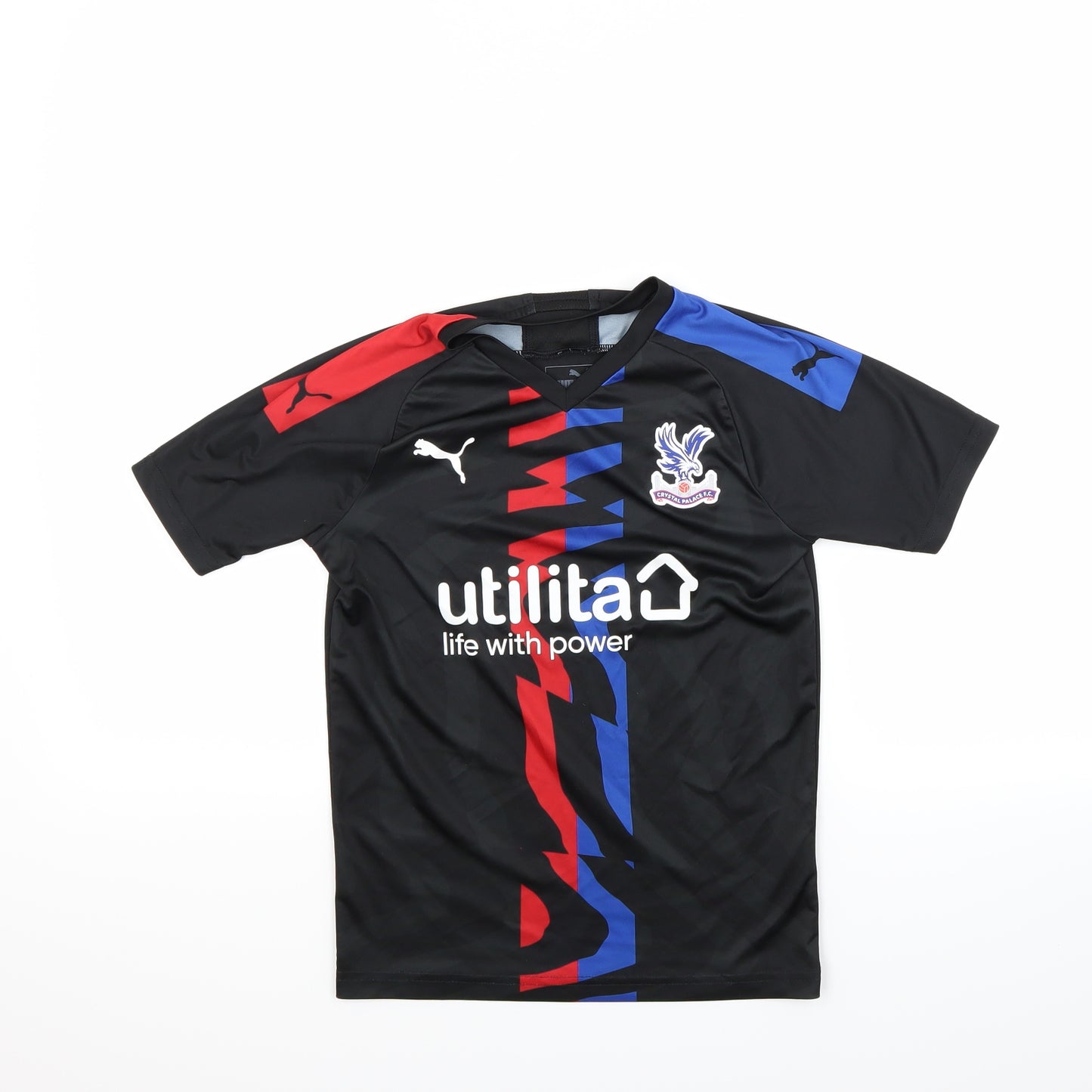 PUMA Boys Black   Basic T-Shirt Size 9-10 Years  - Crystal Palace F.C