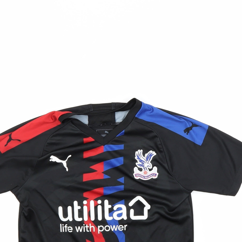 PUMA Boys Black   Basic T-Shirt Size 9-10 Years  - Crystal Palace F.C