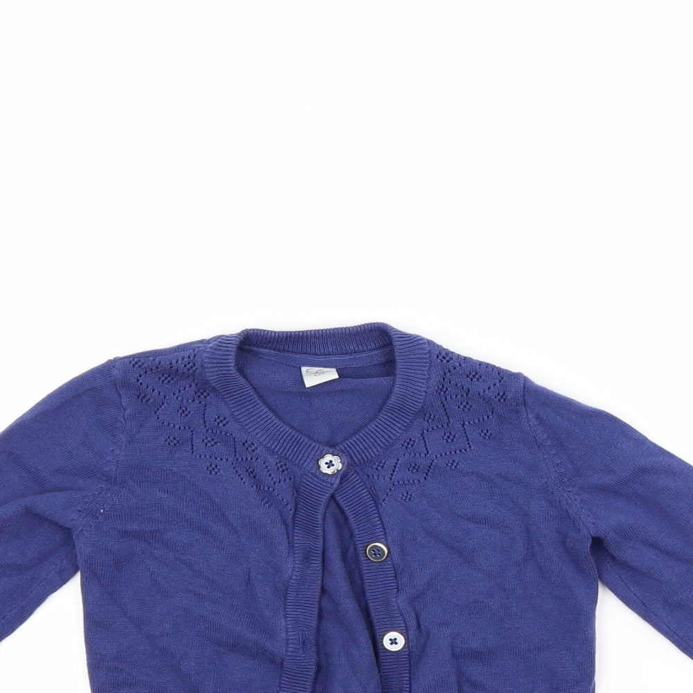 TU Girls Blue   Cardigan Jumper Size 3-4 Years