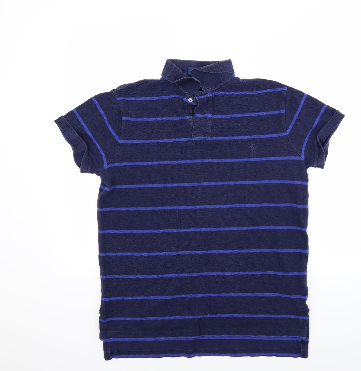 Polo Ralph Lauren Mens Blue Striped   Polo Size M