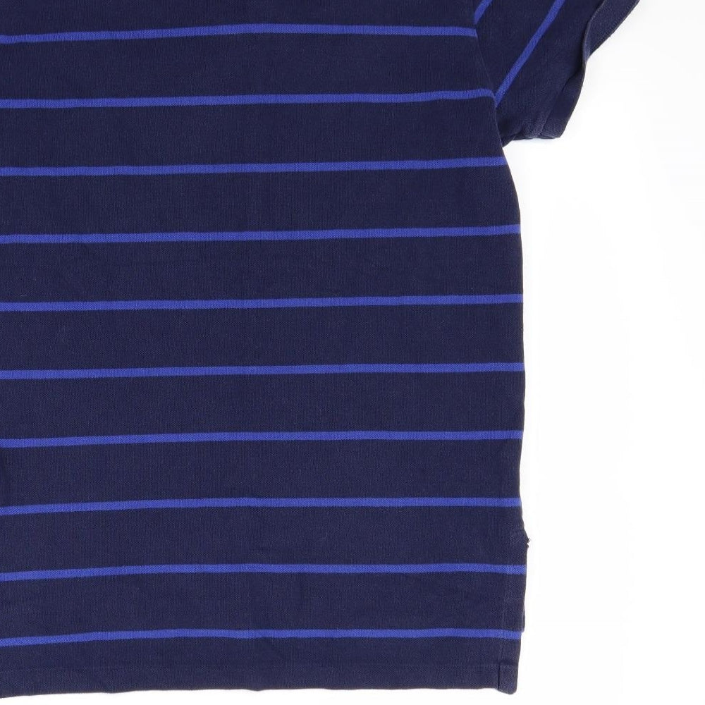 Polo Ralph Lauren Mens Blue Striped   Polo Size M