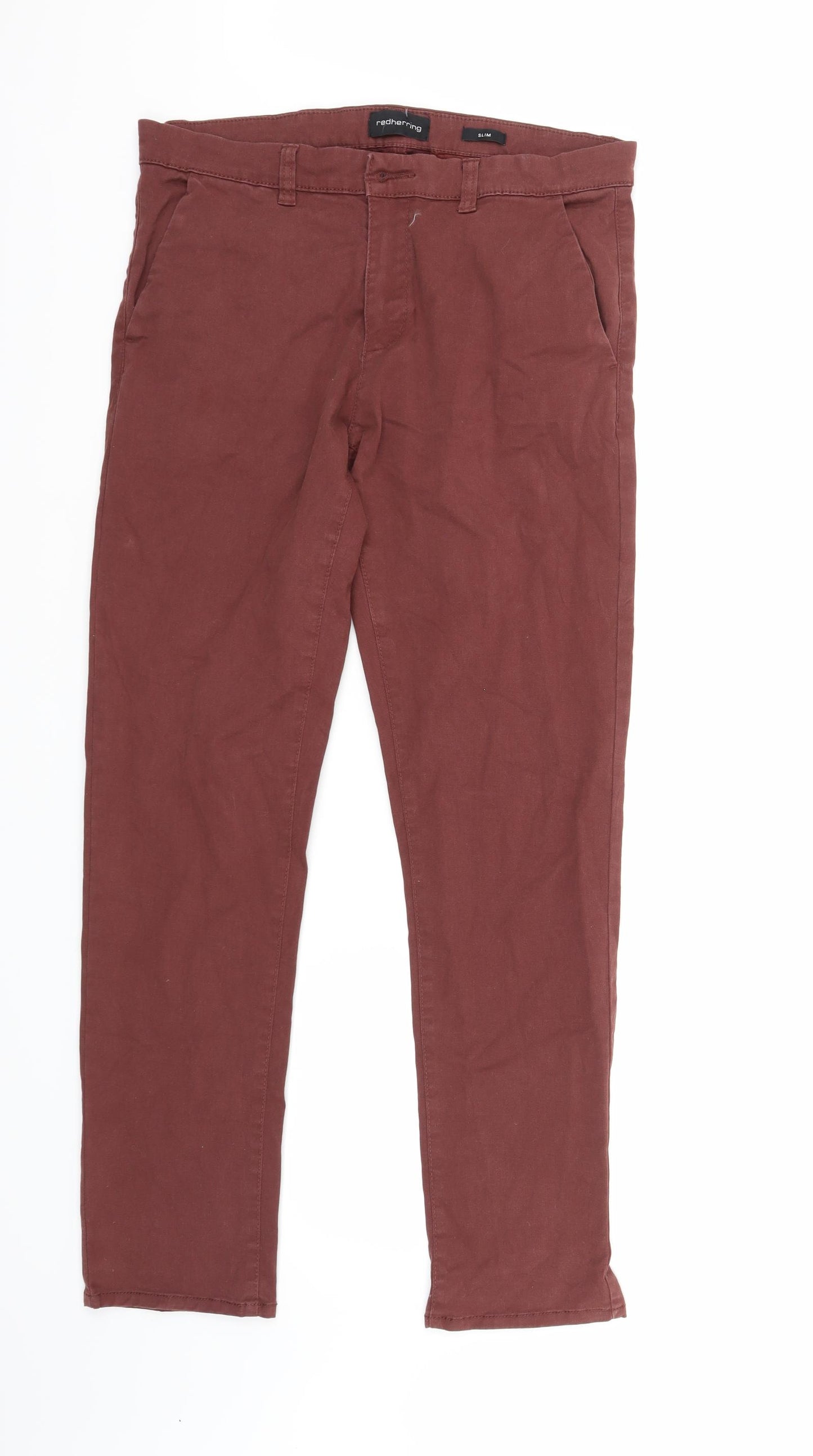 Red Herring Mens Brown   Straight Jeans Size 32 L31 in