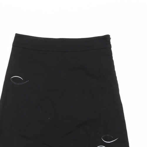 Nicola quilter Womens Black   A-Line Skirt Size 8