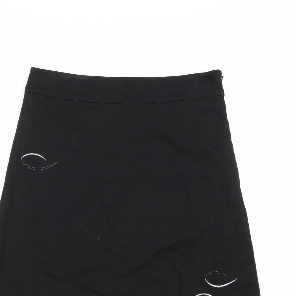 Nicola quilter Womens Black   A-Line Skirt Size 8