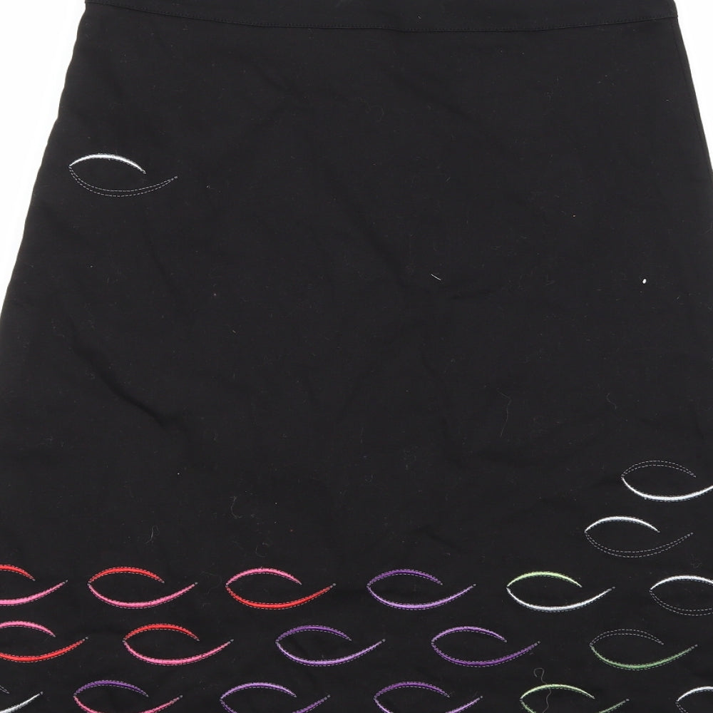 Nicola quilter Womens Black   A-Line Skirt Size 8
