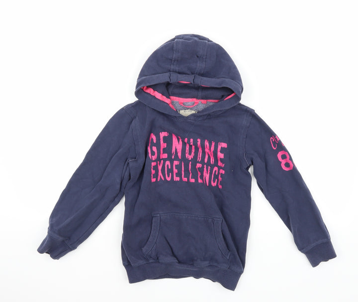NEXT Girls Blue  Rayon Pullover Hoodie Size 8 Years