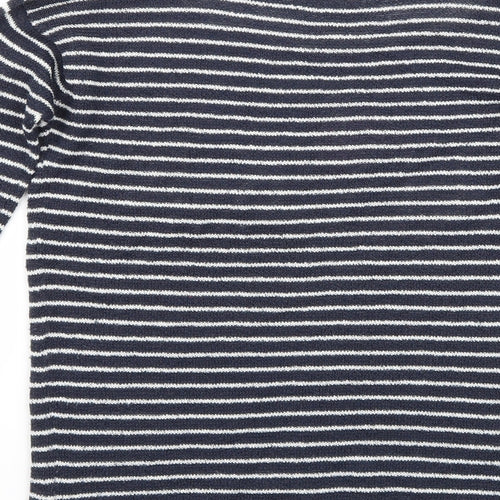 BSK Womens Blue Striped  Pullover Jumper Size M