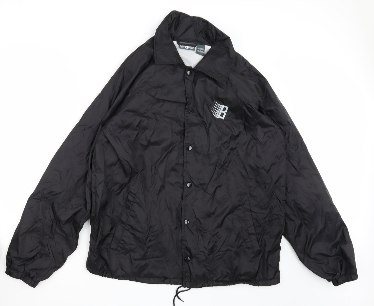 Auburn Sport Mens Black  Rayon Jacket Coat Size L