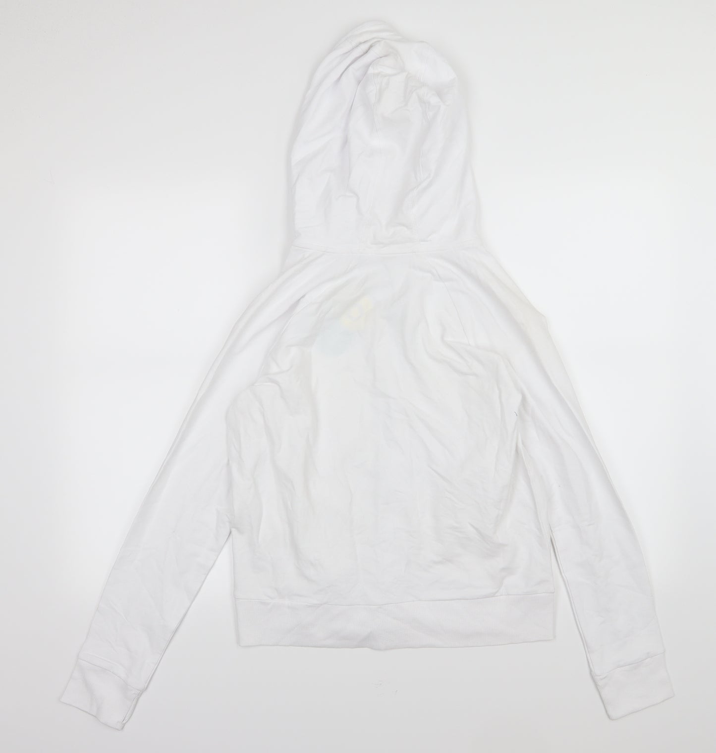 Marks and Spencer Womens White  Jersey Full Zip Hoodie Size 10