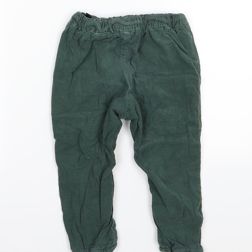 H&M Boys Green  Corduroy Jogger Trousers Size 18-24 Months