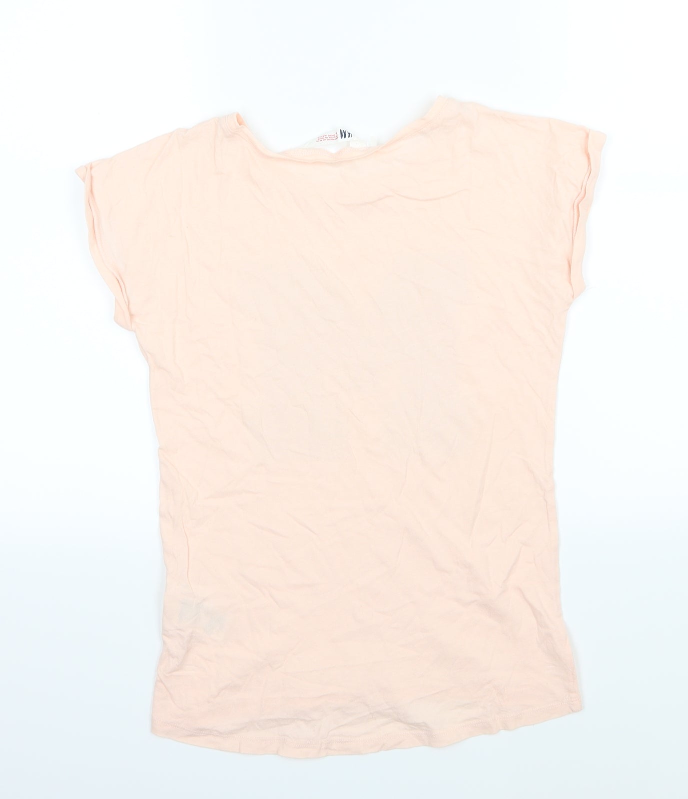H&M Girls Pink  Jersey Basic T-Shirt Size 10-11 Years  - M Sequin