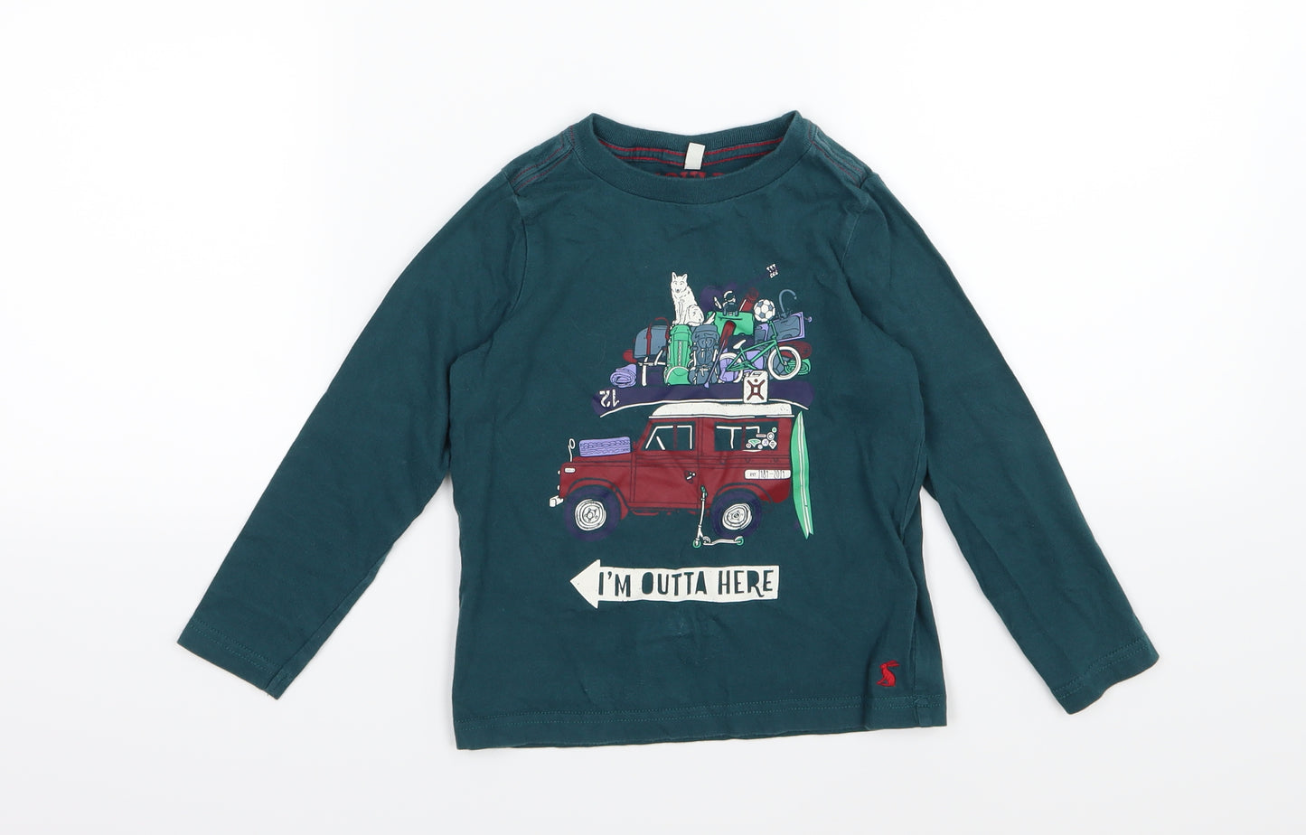 Joules Boys Green  Jersey Basic T-Shirt Size 4 Years  - Camping