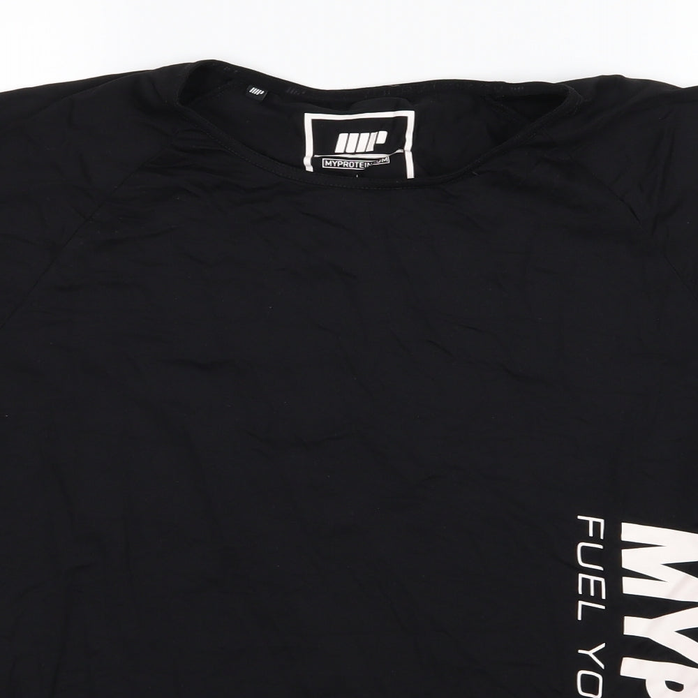 Myprotein Mens Black  Jersey  T-Shirt Size L