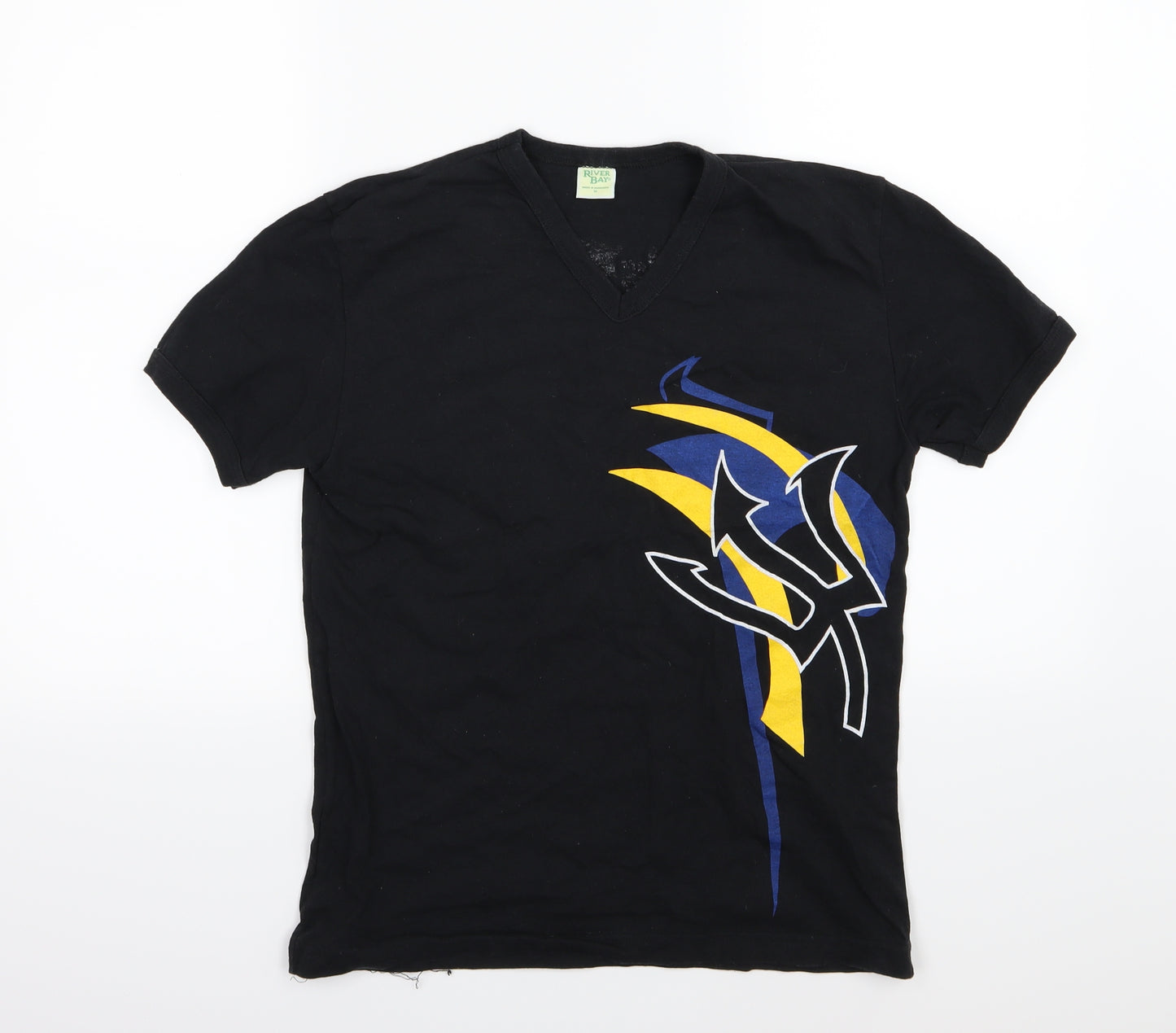 River Bay Womens Black  Jersey Basic T-Shirt Size M  - Bajan