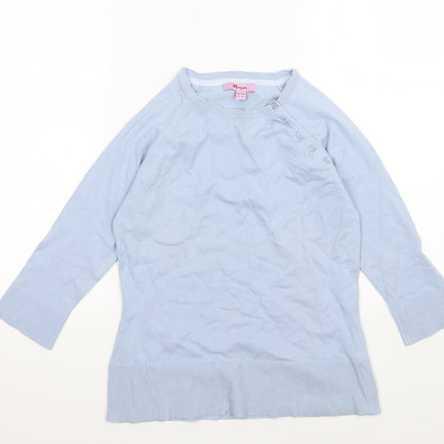 Monsoon Womens Blue  Knit Pullover Jumper Size 12