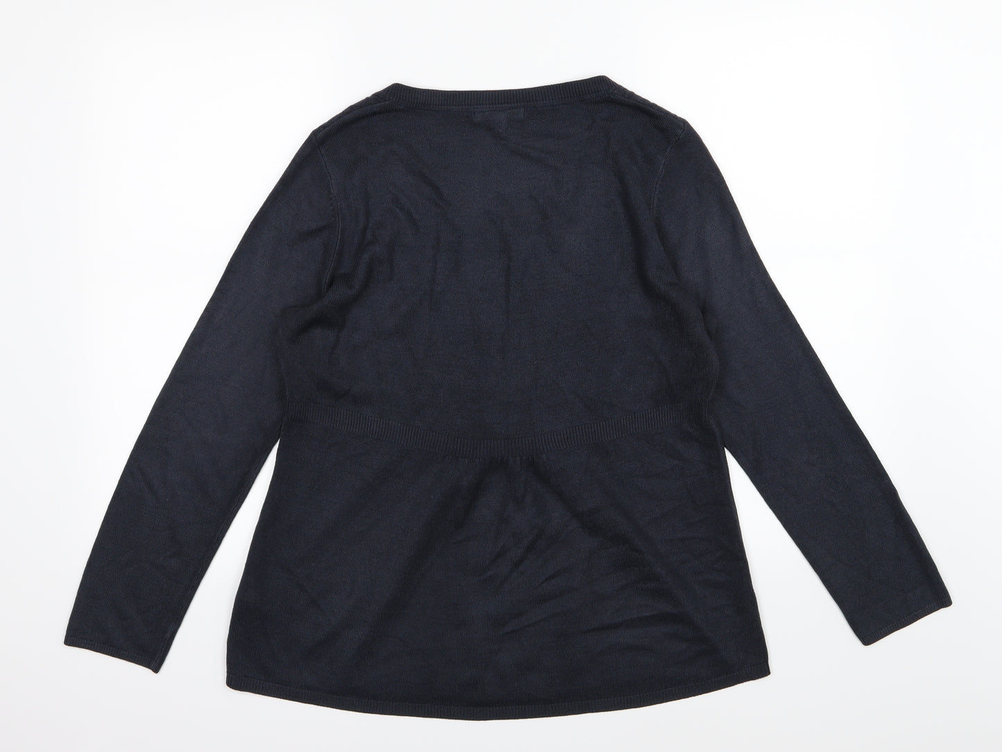 Per Una Womens Blue  Knit Pullover Jumper Size 16