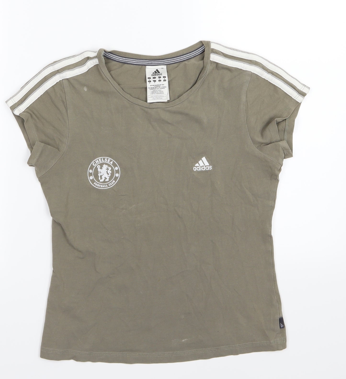 adidas Womens Green  Jersey Basic T-Shirt Size 12  - Chelsea FC